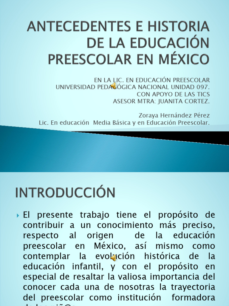 Historia de la Educación Preescolar en México | PDF | Educación de la ...