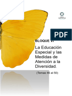 BLOQUE 6º La Educación Especial y Las Medidas de Atención A