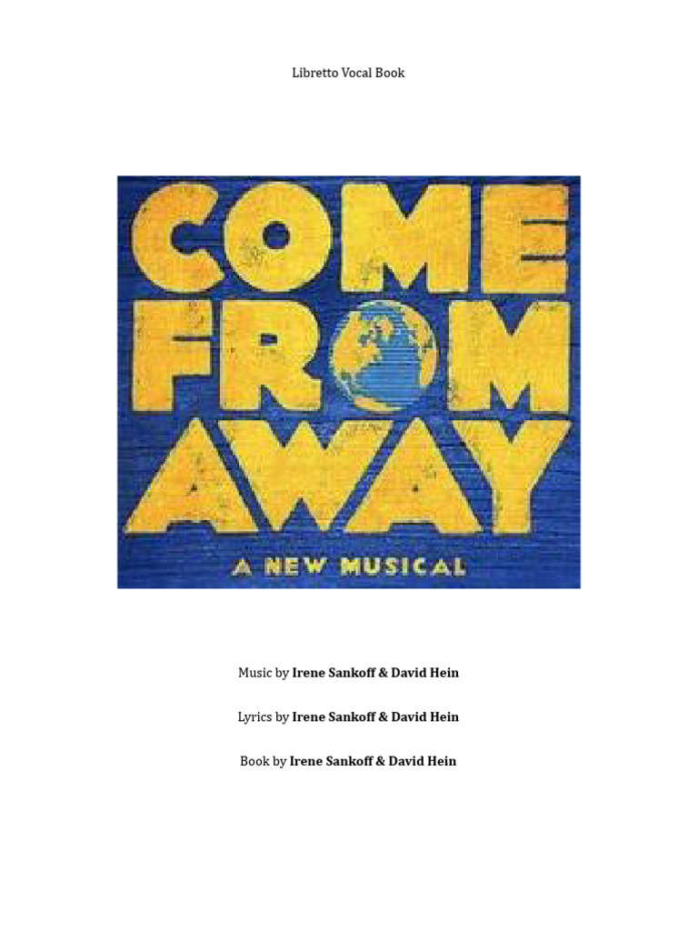 Libretto Come From Away Sheet1 PDF