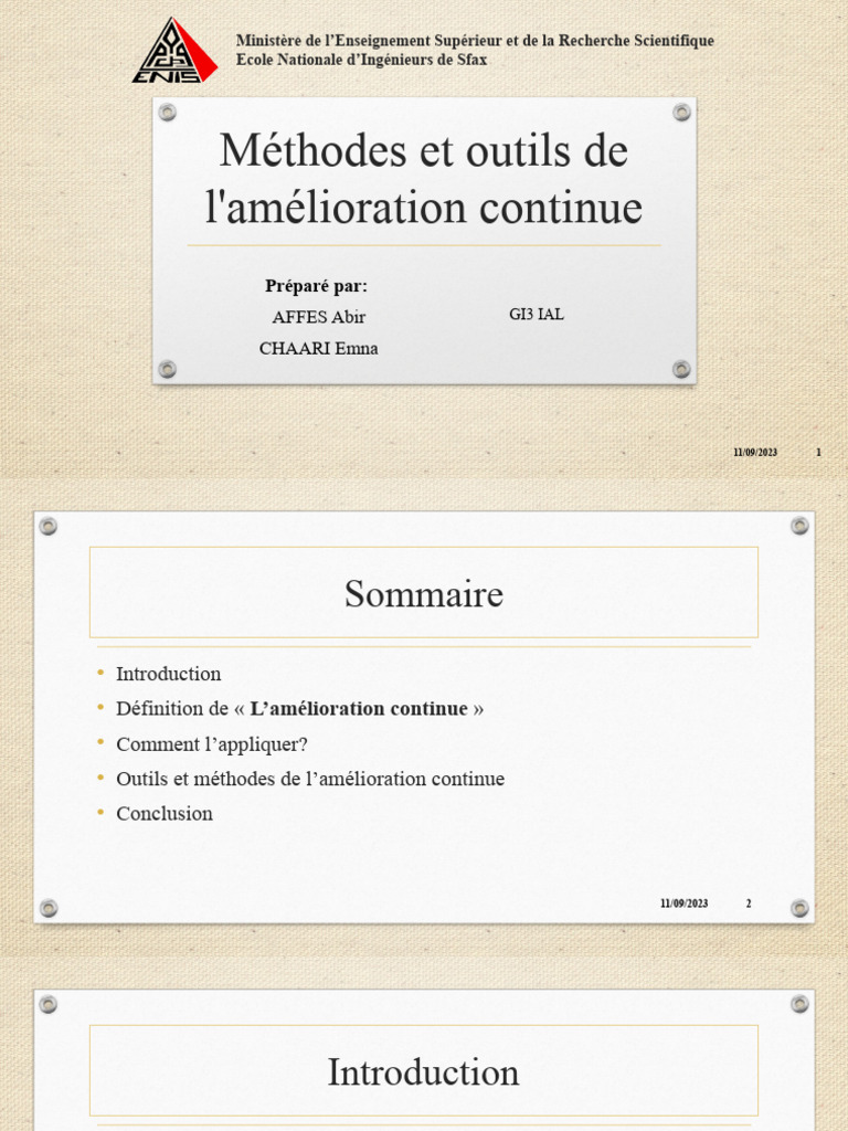 Amelioration Continue | PDF | Lean (production) | Management de la qualité