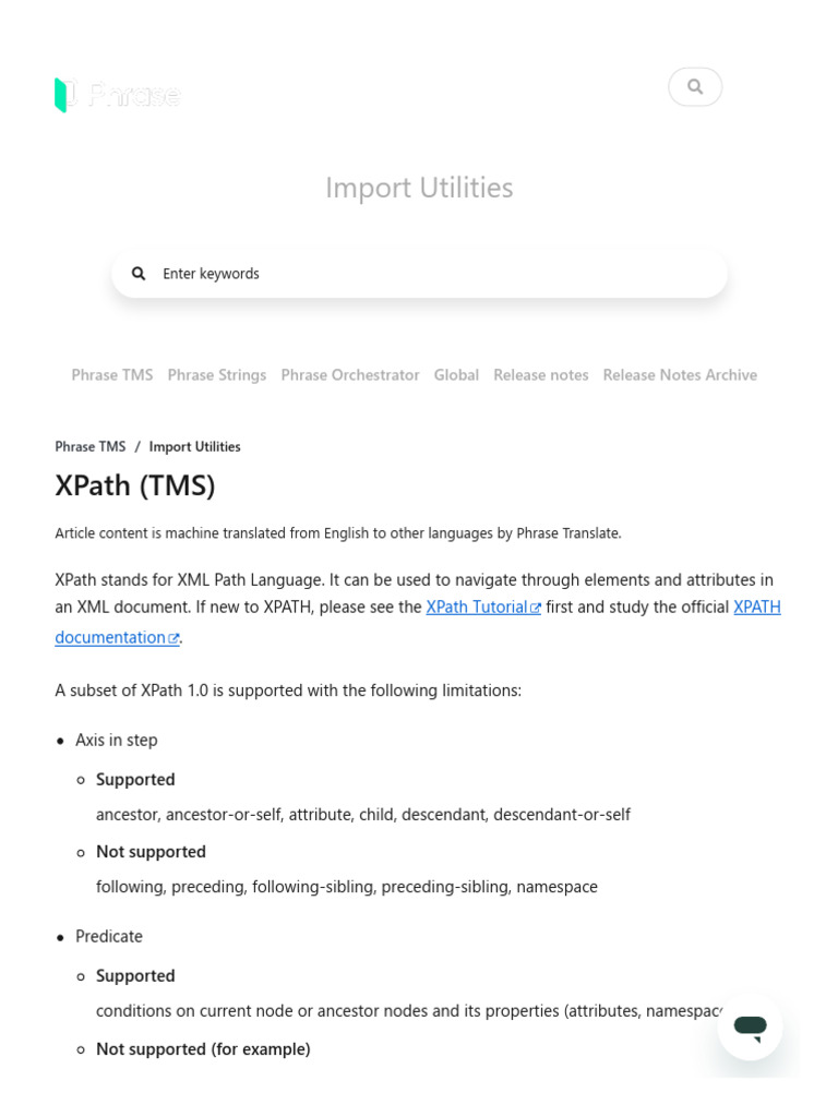 Xpath tms phrase pdf x path persistence