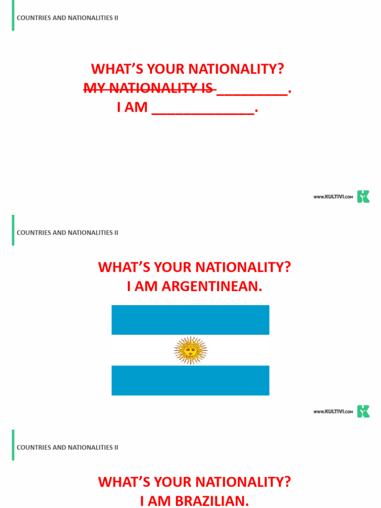 What'S Your Nationality? MY NATIONALITY IS I AM PDF
