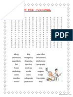 In The Hospital - Wordsearch