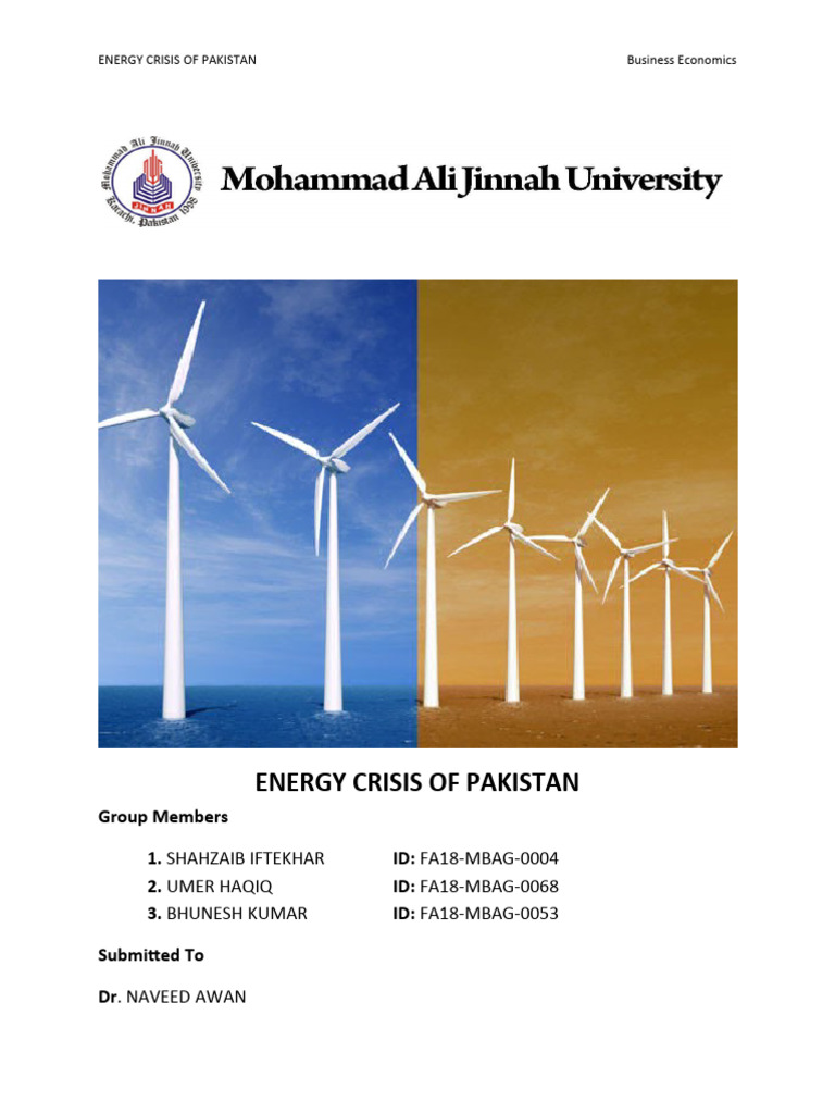 ENERGY CRISIS OF PAKISTAN Modified | PDF | Hydroelectricity | Liquefied