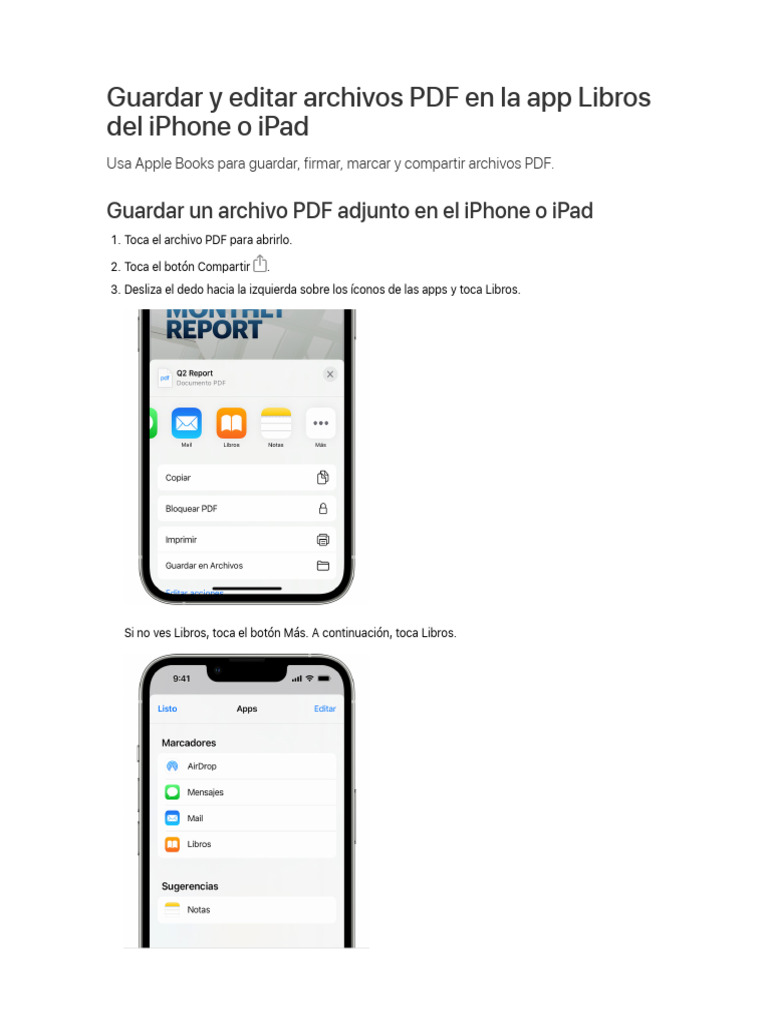 Guardar y Editar Archivos PDF en La App Libros Del Iphone o Ipad ...