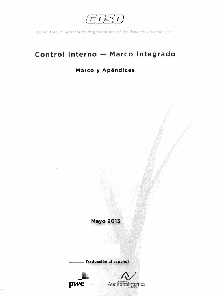 Marco Integrado de Control Interno COSO | PDF | Planificación ...