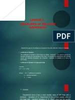 Lesson 6 Measures of Relative Dispersion Power Point