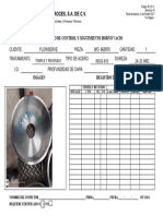 Termproces, S.A. de C.V.: Registro de Control Y Seguimiento Horno Vacio