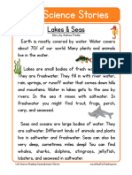 Free Life Science Reading Comprehension Lakes Seas