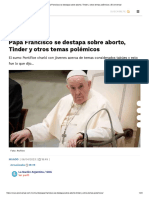 (2023 04 06) Papa Francisco Se Destapa Sobre Aborto, Tinder y Otros Temas Polémicos (El Universal)