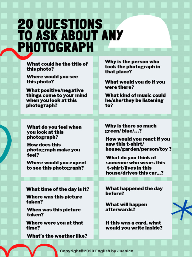 20 Questions for Analyzing Photographs | PDF | Self-Improvement