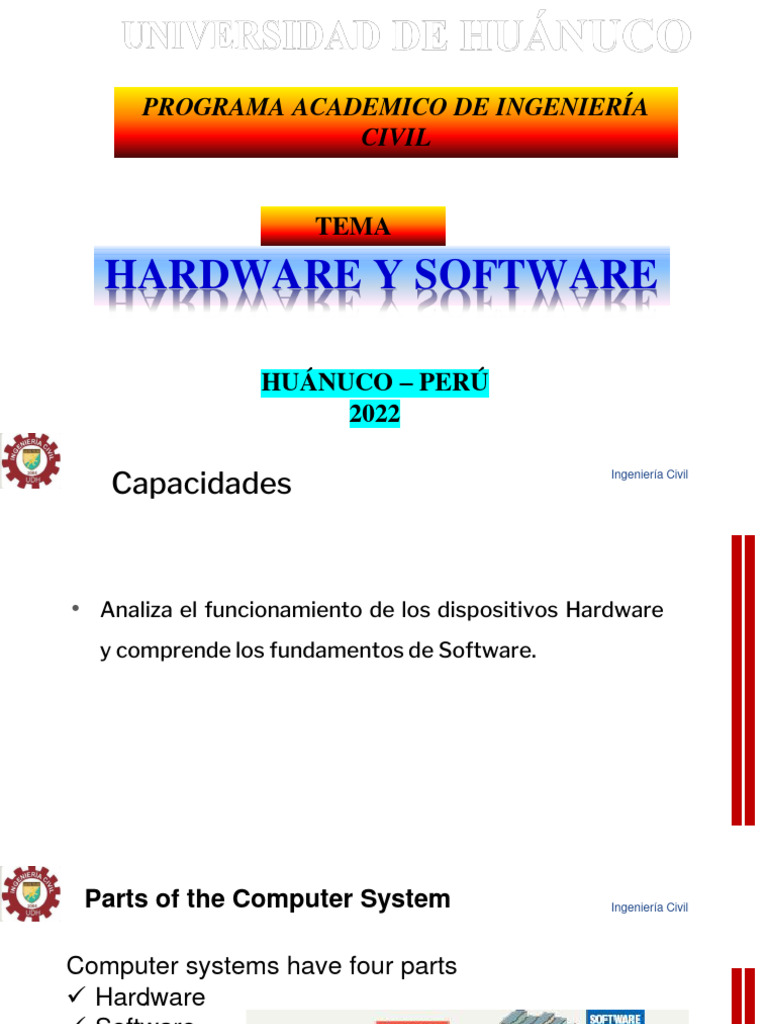 Componentes Esenciales de Hardware y Software | PDF | Hardware de la ...