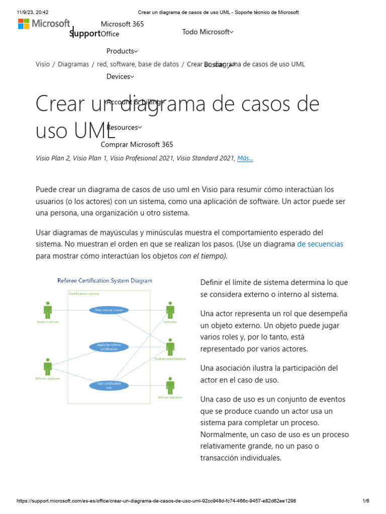 Crear Diagrama de Casos de Uso UML | PDF | Caso de uso | Microsoft