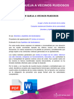 Carta de Queja A Vecinos Ruidosos