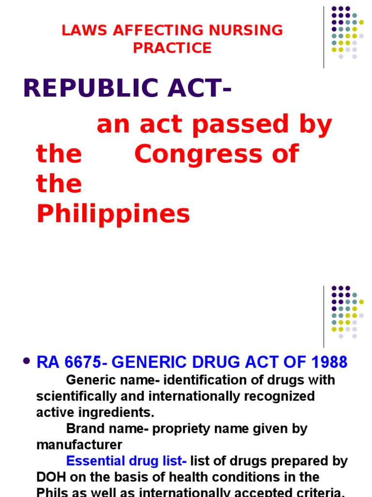 laws affecting nursing practice in the philippines