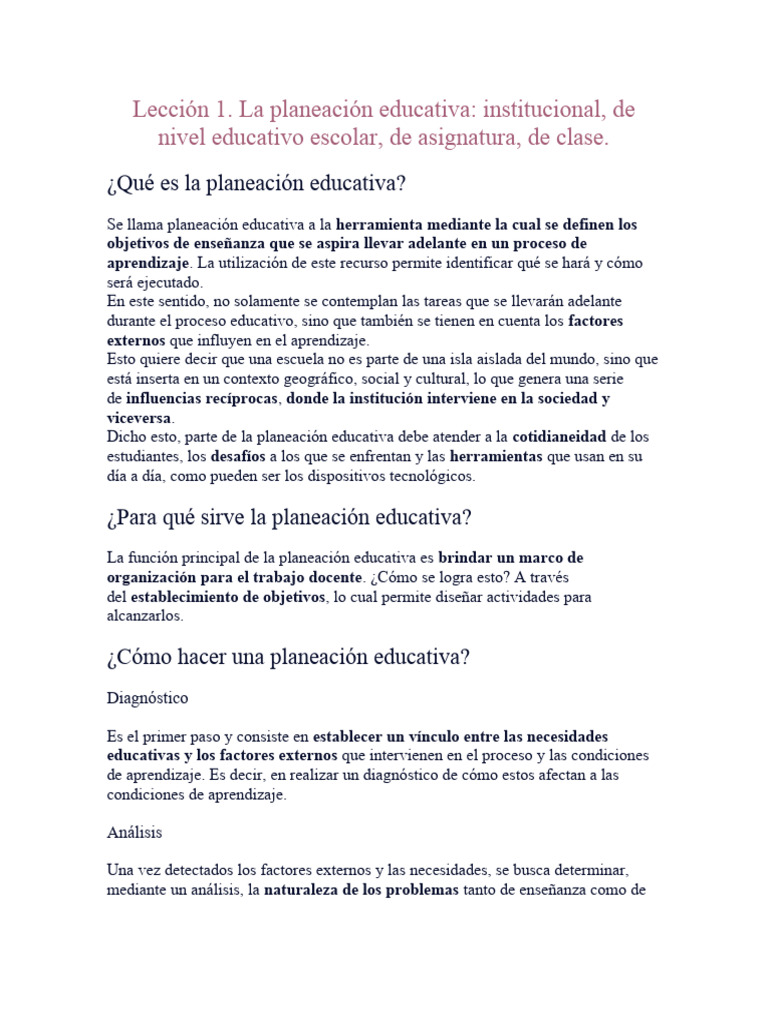 Guía para la Planeación Educativa | PDF | Planificación | Enseñando