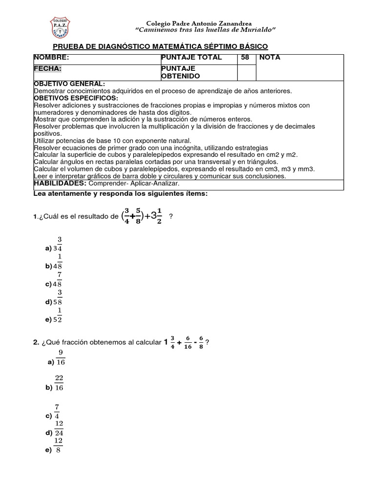 Matematica 7 Pdf Matemáticas Matemática Elemental