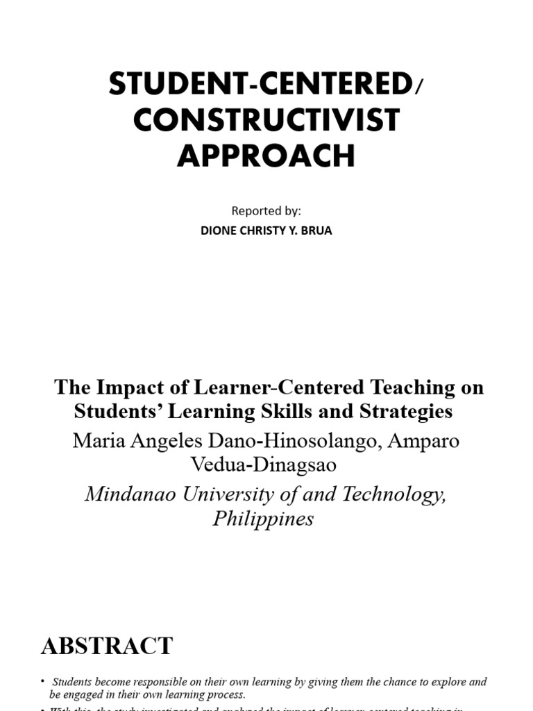 Student Centered Approach | PDF | Teachers | Human Communication