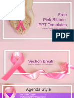 Breast Cancer Pink Ribbon PowerPoint Templates