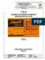 Job Sheet TDO 15 Menggunakan Part Book