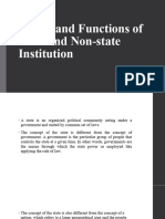 Forms and Functions of State and Non-State