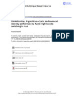 Globalization, Linguistic Markets, and Nuanced Identity Performances: Farsi-English Code-Switching in Iran