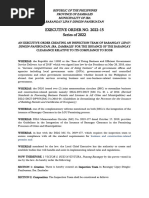 Annex 1 - Barangay Executive Order Creating Inspection Team For The Issuance of Business Permit and Related Clearances