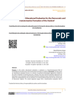 Contribution of The Educational Evaluation For The Democratic and Transformative Formation of The Student