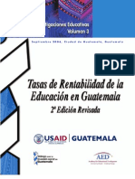 Tasas ad Educación Guatemala 2edición