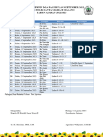 Jadwal Pemimpin Doa Pagi Bulan September 2023