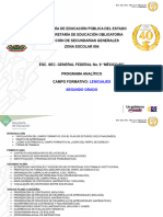 Doc. de Trabajo, Programa Analítico (Saberes... 1er Grado)