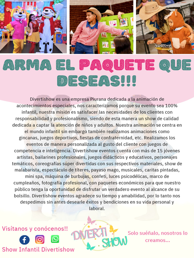 Divertishow proformas infantiles pdf