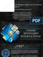 División de Estudios Superiores Del Instituto "18 de Marzo": Finanzas Internacionales