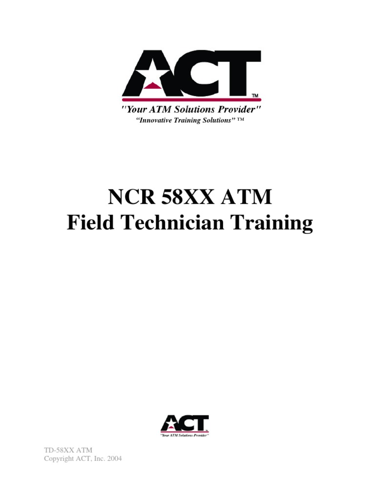 Training Manual Sample NCR 58XX | Automated Teller Machine | Printer  (Computing)
