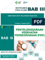 Standar Akreditasi Klinik Bab III