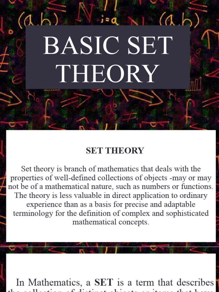 Basic Set Theory | PDF | Set (Mathematics) | Mathematics