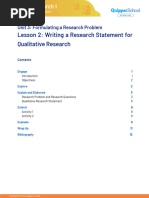 FINAL SG PR1!11!12 UNIT 3 LESSON 2 Writing A Research Statement For Qualitative Research