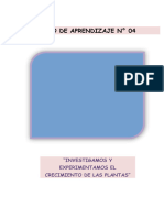 Proyecto de Aprendizaje N 04 (Del 19 de Setiembre Al 07 de Octubre)