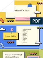 Principles of Design in Posters Education Presentation in Yellow Beige Lined Grids and Frames Style