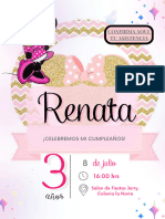 Invitacion Renata 3 Años