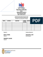 Action Plan Pro Forma Template
