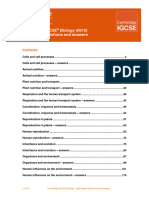 Cambridge IGCSE Biology (0610) Past Paper Questions and Answers