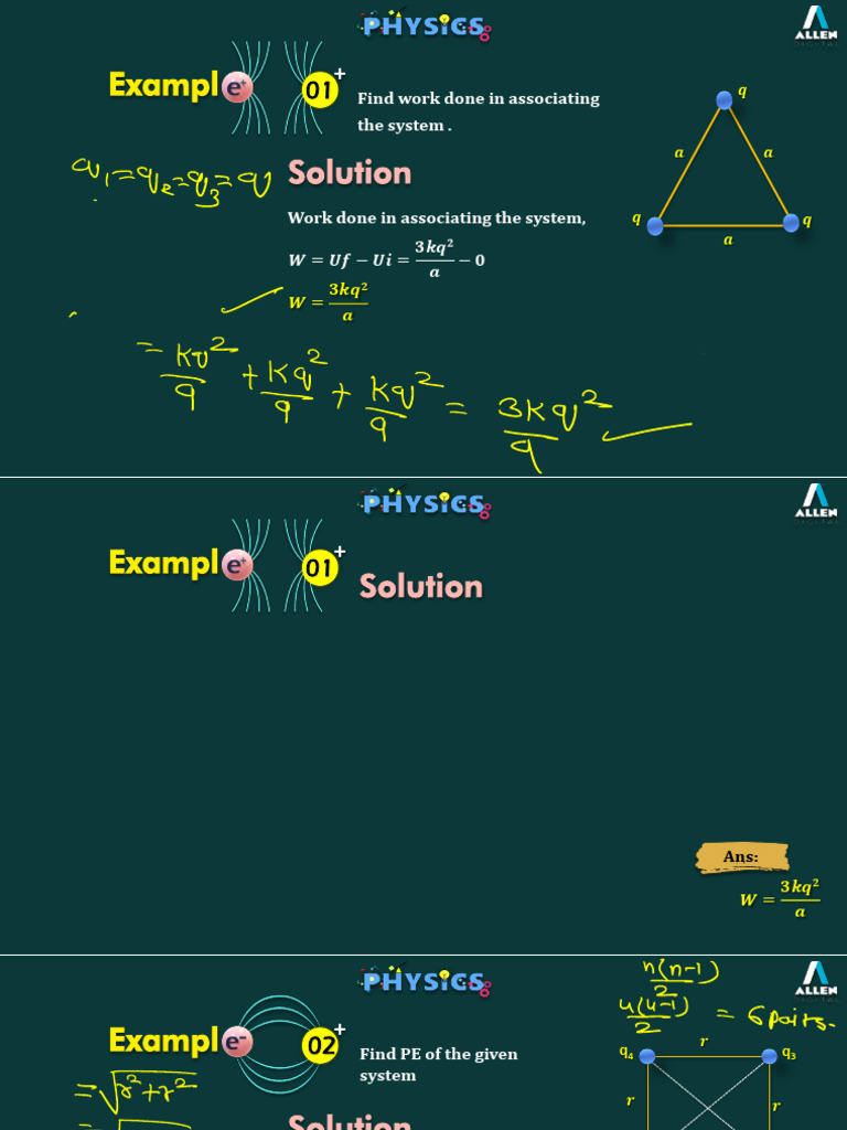 L 29 electrostatics 1 electric potential energy dipole placed in