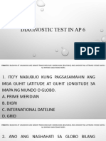 Diagnostic Test in AP 6