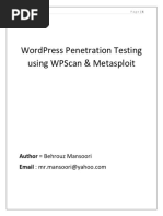 Wordpress Penetration Testing Using Wpscan and Metasploit