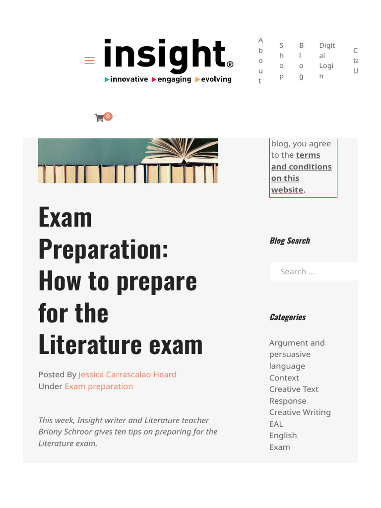 Exam Preparation - How To Prepare For The Literature Exam - Insight ...