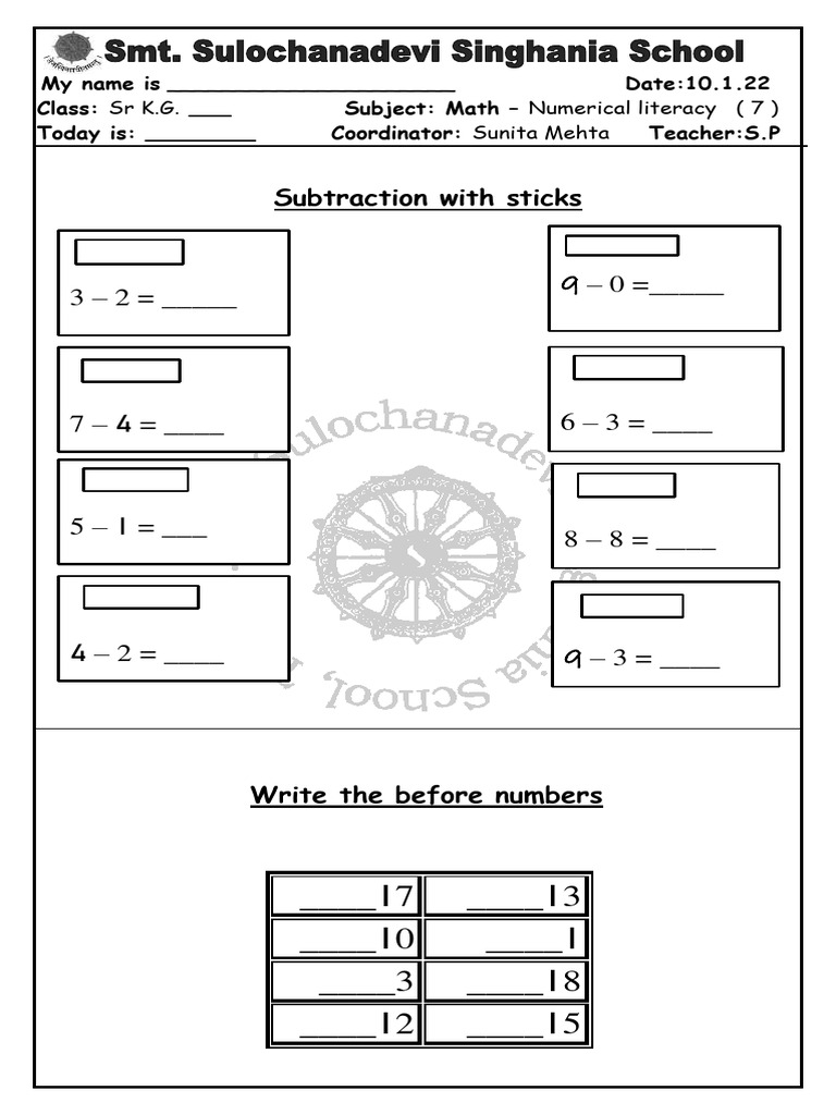 Subtraction | PDF