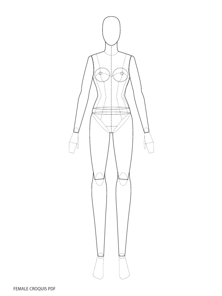 Female Croquis Template PDF