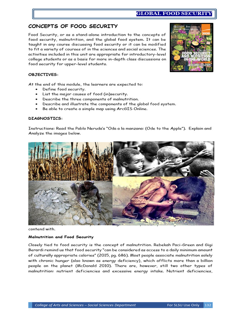 Cas Gec04 Module11 Food Security Pdf Food Security Malnutrition
