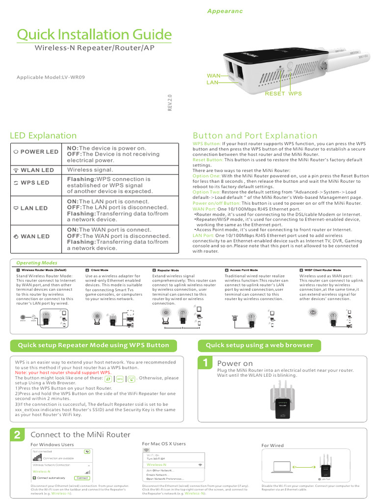 WR09QuickInstallationGuide | PDF | Wireless Lan | Wi Fi